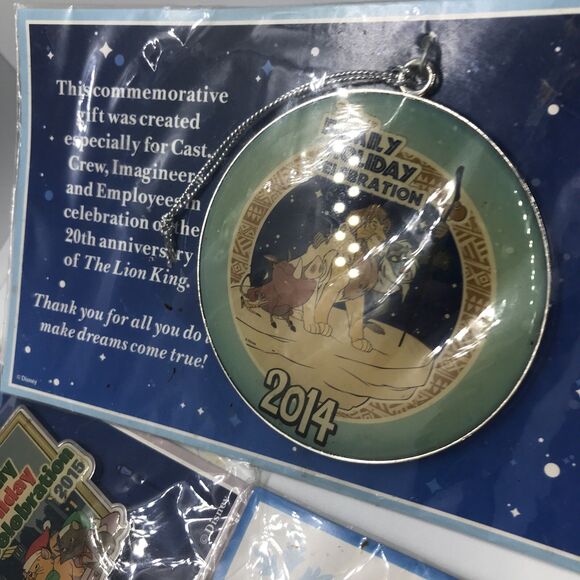 DISNEY World Cast Member Ornament LOT OF 3 2011 2014 2015 Crew 60th Free Ship - Picture 4 of 4